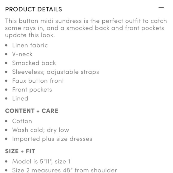 TORRID MID LINEN BUTTON-FRONT DRESS - Picture 2 of 7